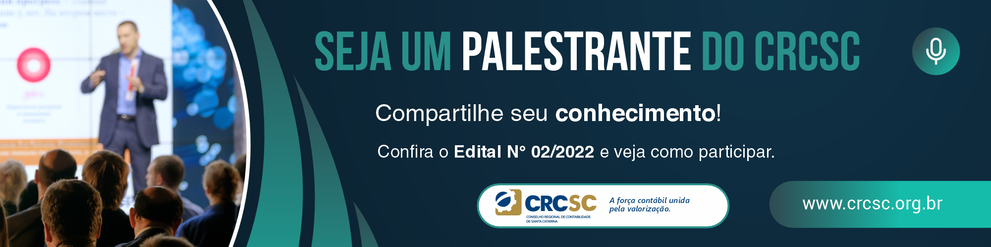 Seja um Palestrante do CRCSC