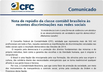 CFC publica nota de repúdio à discriminação