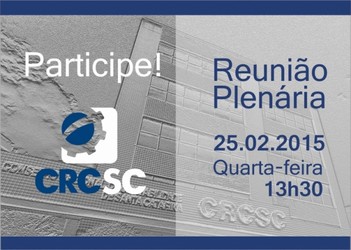 Plenária do CRCSC será dia 25 de fevereiro