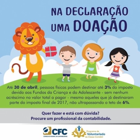 Doações podem reduzir impostos a pagar