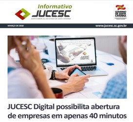 Programa digital é destaque no novo informativo da JUCESC