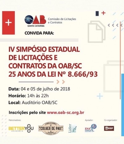 OAB/SC realiza IV Simpósio Estadual de Licitações e Contratos