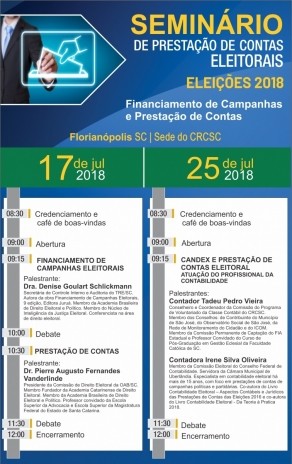 CRCSC realiza nova etapa do Seminário de Prestação de Contas Eleitorais