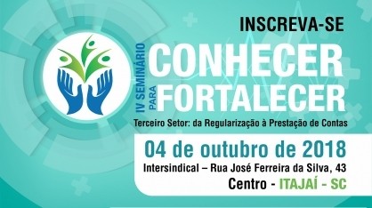 CRCSC promove o IV Seminário Conhecer para Fortalecer, em Itajaí