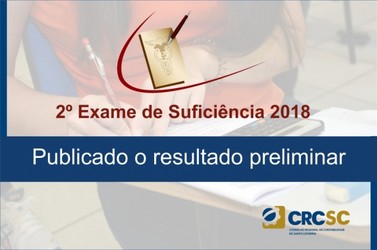 Publicado o resultado preliminar do 2º Exame de Suficiência 2018