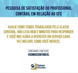 CFC lança Pesquisa de satisfação em relação à profissão contábil