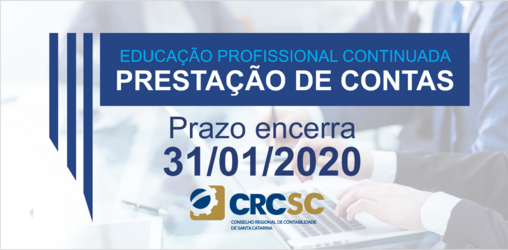 Prestação de Contas EPC - Prazo encerra dia 31/01