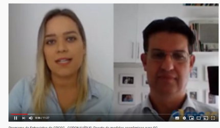 CRCSC realiza entrevista com presidente da FAMPESC sobre pacote de medidas econômicas apresentadas pelo governo de SC