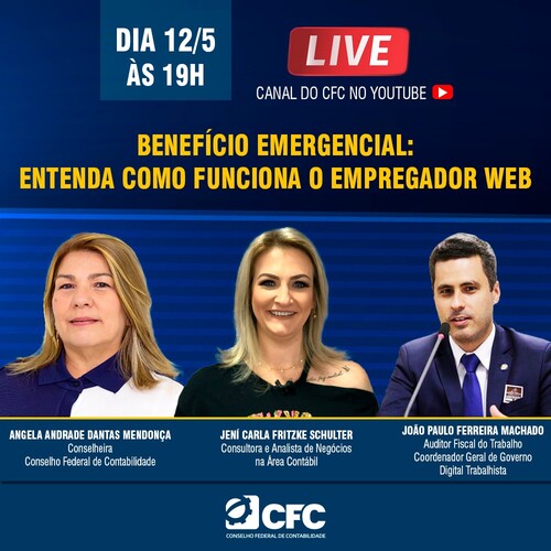 Empregador Web: CFC realiza live sobre o assunto e esclarece dúvidas dos participantes