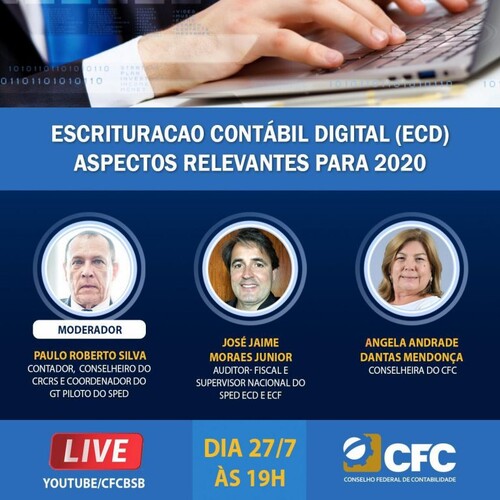 CFC realiza live sobre a Escrituração Contábil Digital na próxima segunda-feira