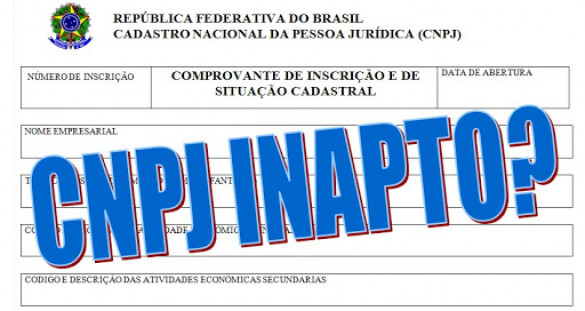 Receita Federal declarará inaptidão da inscrição no CNPJ por omissão de declaração