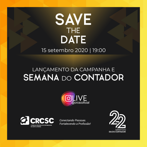 SAVE THE DATE: prepare-se para o lançamento da campanha e semana do contador do CRCSC