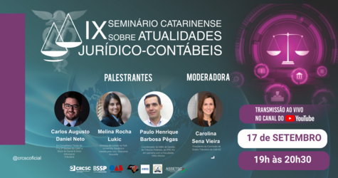 Vem aí 2ª etapa do IX Seminário Catarinense de Atualidades Jurídico-Contábeis