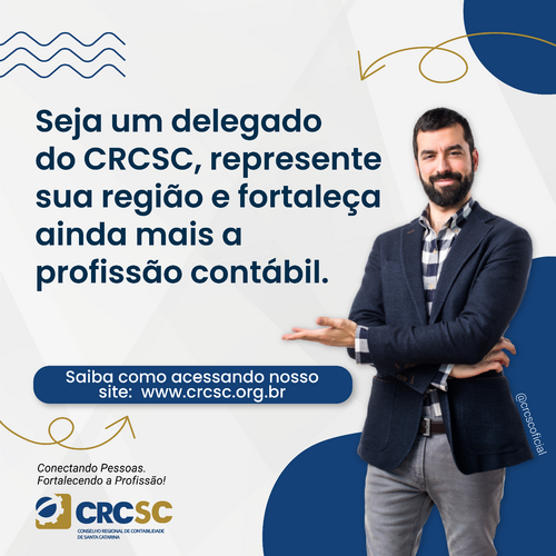 Inscrições abertas para ser Delegado de Representação do CRCSC