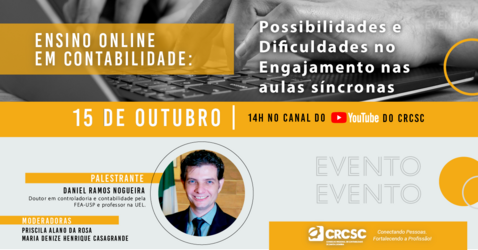 No dia do professor, CRCSC vai realizar evento sobre ensino online