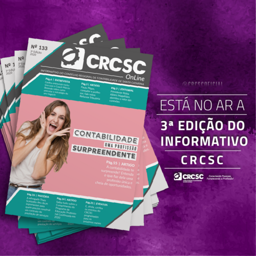 Está no ar a 3ª edição do INFORMATIVO CRCSC