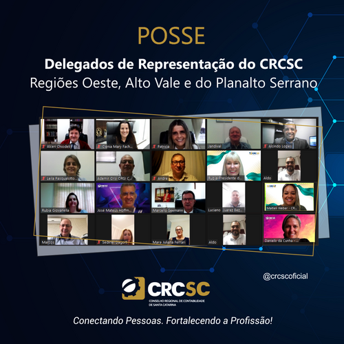 Delegados de Representação do CRCSC das regiões Oeste, Alto Vale e do Planalto Serrano são empossados