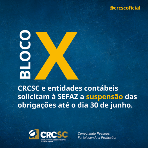 CRCSC e entidades contábeis entregam pleito à SEFAZ referente ao BLOCO X