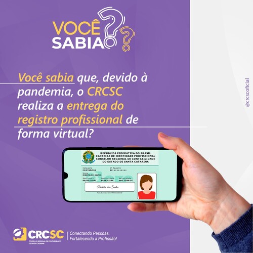 CRCSC já entregou mais de 300 registros profissionais em cerimônia virtual