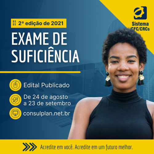 Edital para Exame de Suficiência do segundo semestre de 2021 já está disponível