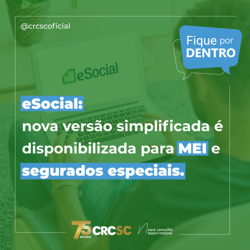 Governo Federal disponibiliza versão simplificada do eSocial para MEI e segurados especiais