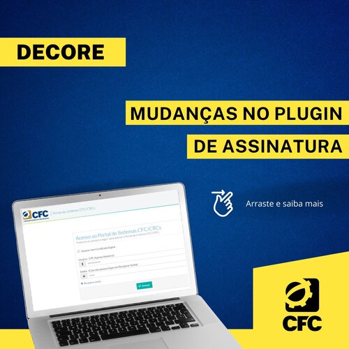 Mudança de plugin altera procedimento de assinatura com certificado digital para emissão de Decore