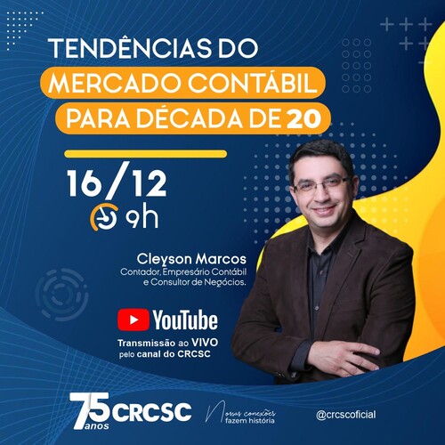 As tendências do Mercado Contábil é tema da próxima palestra do CRCSC