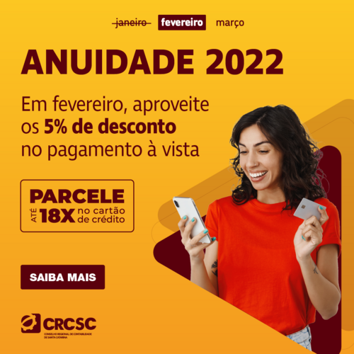 Anuidade 2022: aproveite desconto de fevereiro