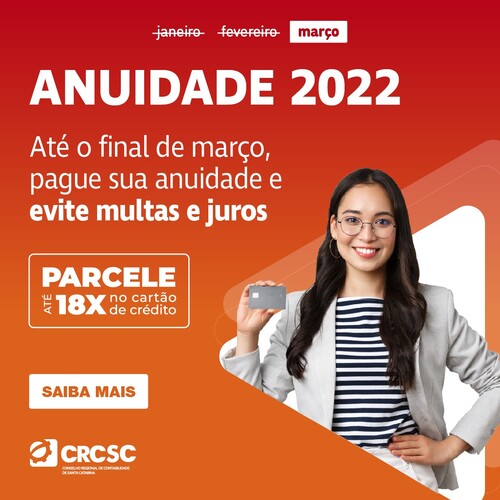 Anuidade de março: pague à vista e evite juros e multas