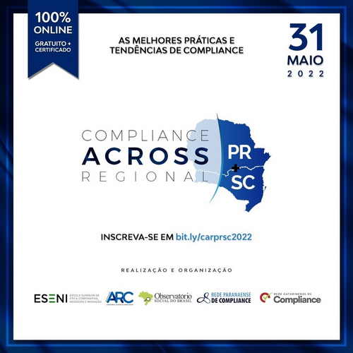 Compliance Across Regionais será realizada no dia 31 de maio