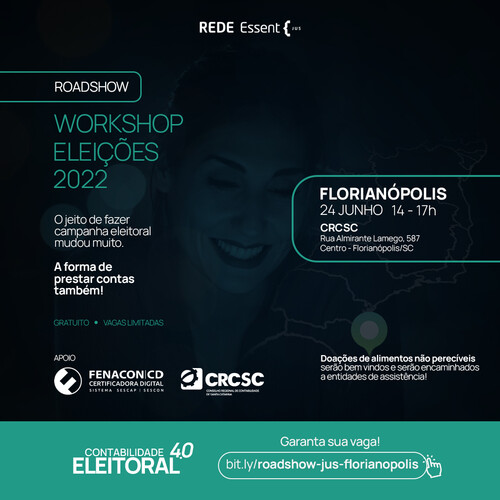 Workshop Contabilidade Eleitoral 4.0 será realizado no CRCSC