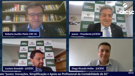 Câmara Técnica Debate do CRCSC abordou sobre as Inovações dos serviços da JUCESC