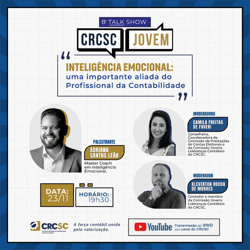 Inscreva-se: Inteligência Emocional é assunto do 8° Talk Show CRCSC Jovem