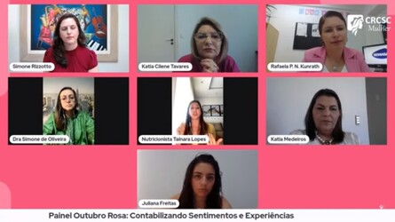 Contabilizando sentimentos e experiências: evento realizado no CRCSC marcou o outubro rosa