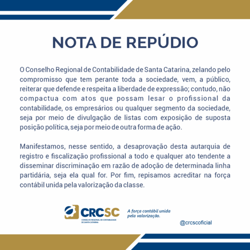 NOTA DE REPÚDIO