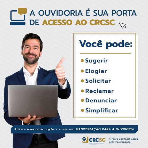 A ouvidoria é sua porta de acesso ao CRCSC