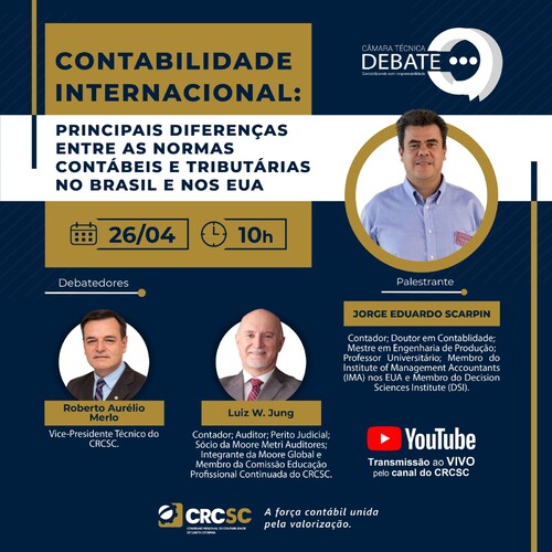 Normas contábeis internacionais estão na pauta da próxima Câmara Técnica Debate