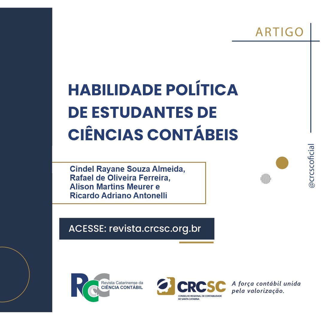 Artigo Revista RCCC:  Habilidade Política de estudantes de Ciências Contábeis