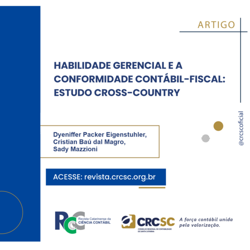 Habilidade Gerencial e a Conformidade Contábil-fiscal: estudo cross-country