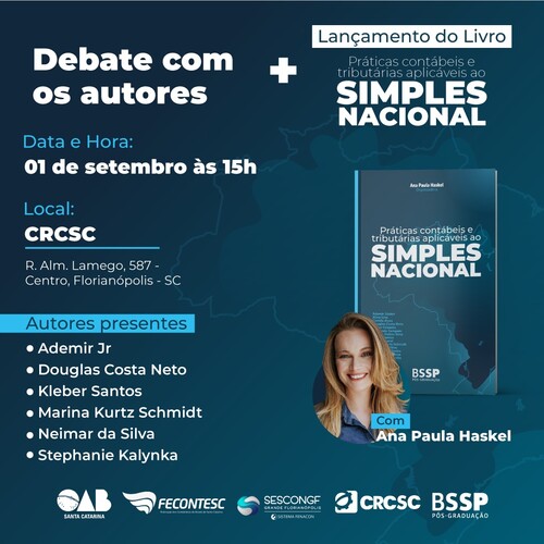 Lançamento de livro sobre Simples Nacional e debate com autores abre a programação do Mês do Contador