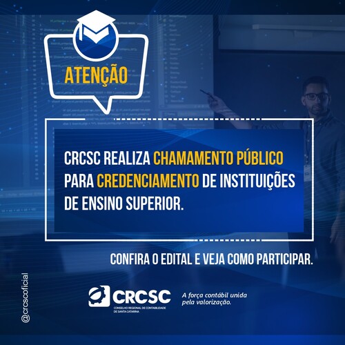 CRCSC realiza chamamento público para credenciamento de instituições de ensino superior 