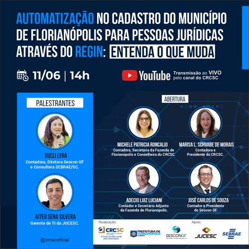 Especialistas detalham automatização no REGIN em evento online para contadores