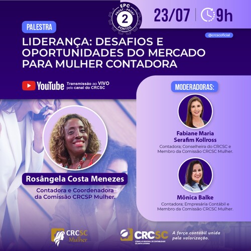 CRCSC promove palestra sobre Desafios e Oportunidades para Mulheres na Contabilidade