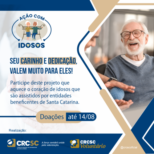 Campanha do CRCSC arrecada doações para lares de idosos 