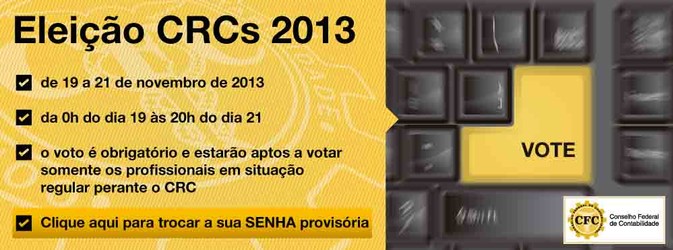 Eleições do CRCSC ocorrem da 0h do dia 19 até 20h do dia 21