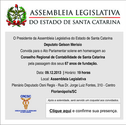 9/12: Assembleia Legislativa homenageia CRCSC pelos 67 anos