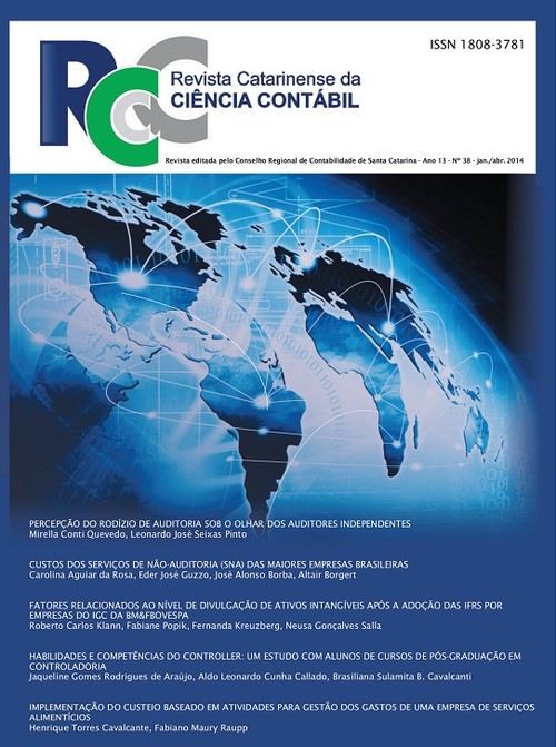 Revista Catarinense da Ciência Contábil número 38 disponível na internet